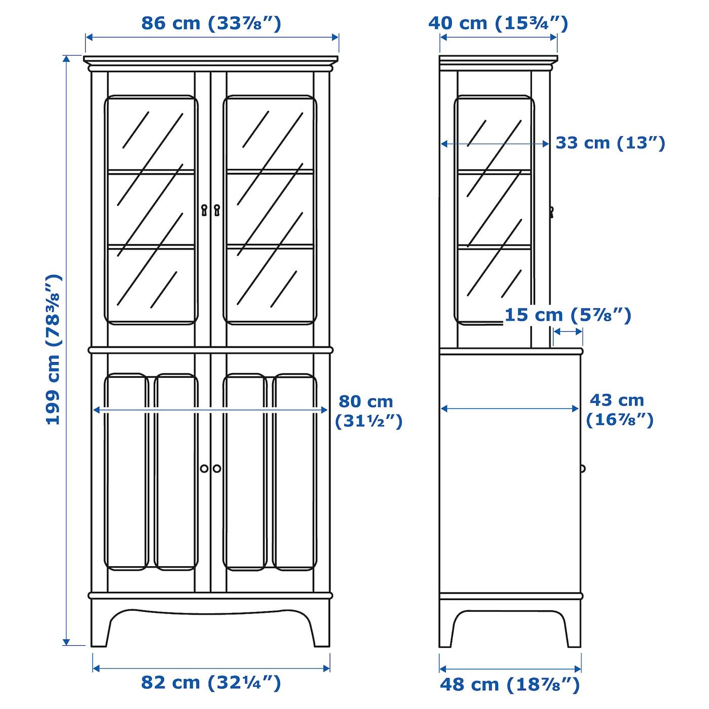 Light Beige Cabinet with Glass Doors G651895