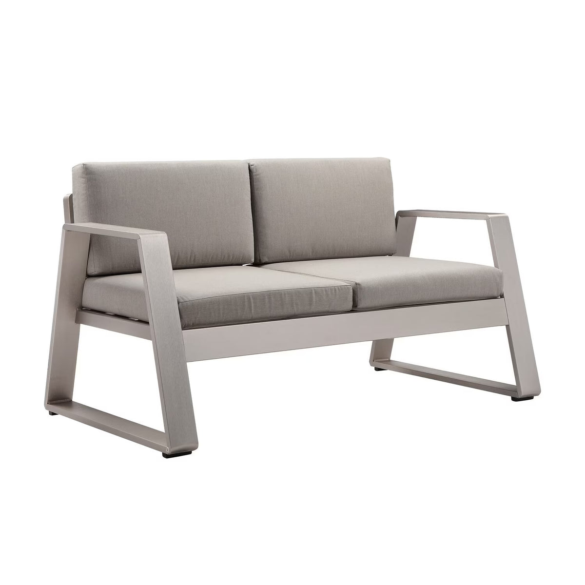 Gray Aluminum Outdoor Sofa with Fabric Cushions M705