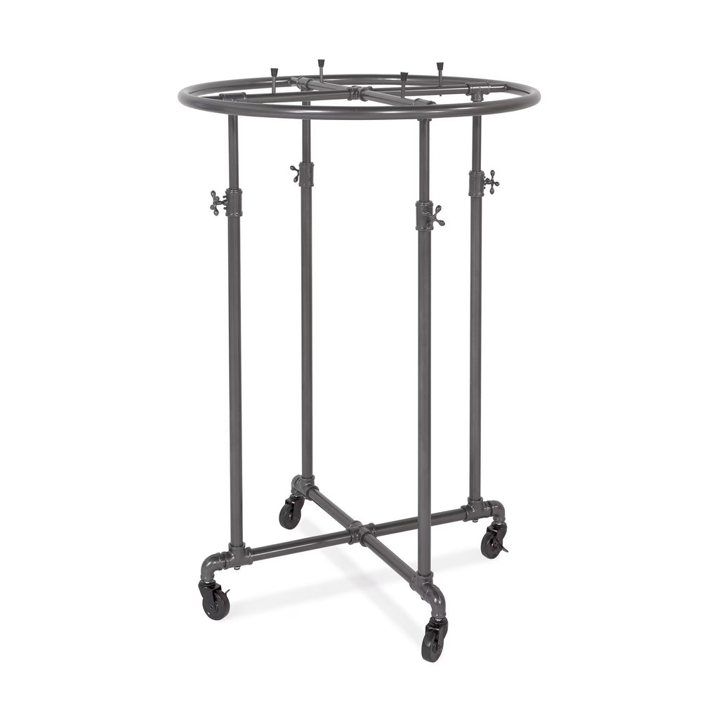 36" Round Garment Rack, Adjustable Height Y7116