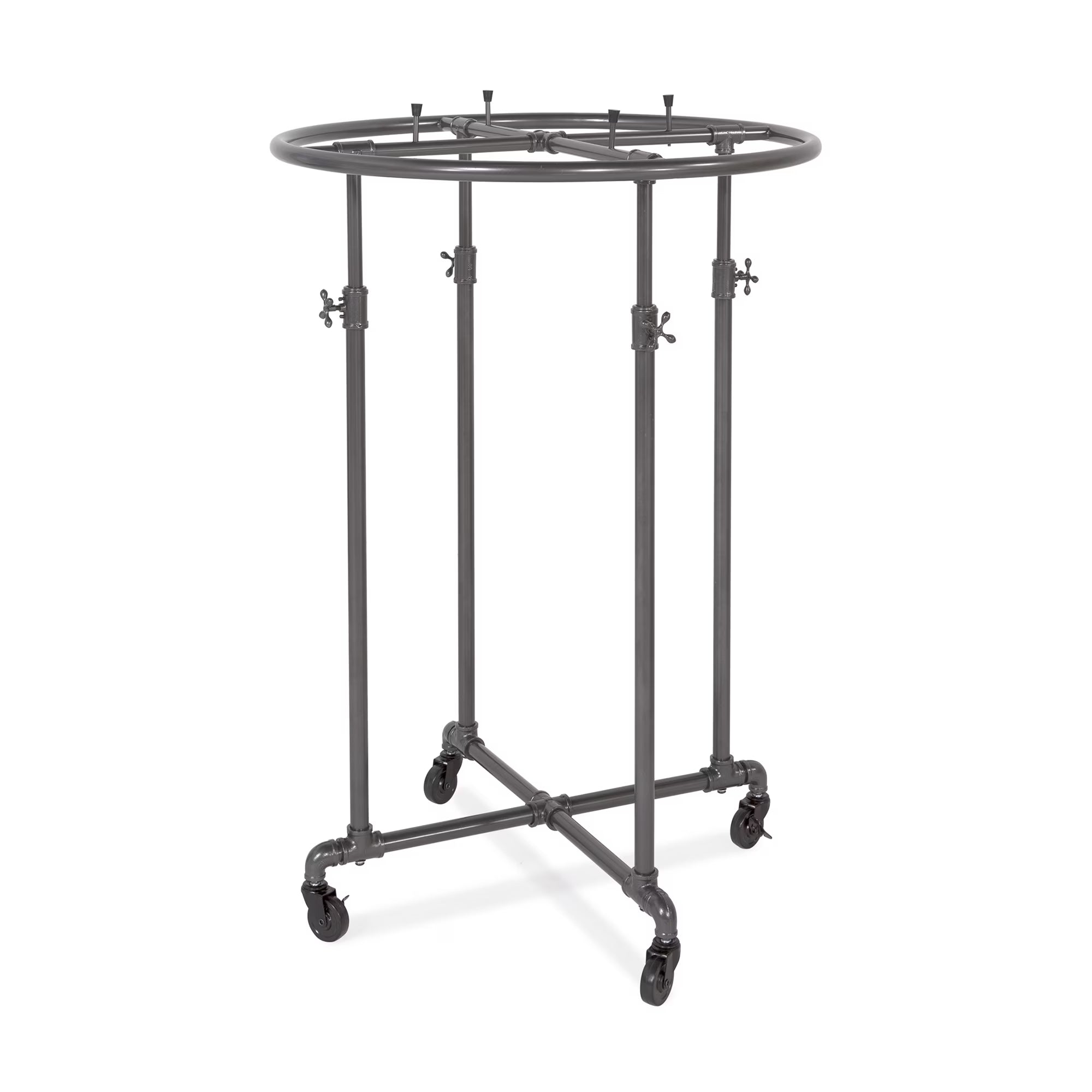36" Round Garment Rack, Adjustable Height Y7116