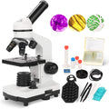 100X-1000X Magnification Compound Monocular Microscope with Dual LED Illumination G574