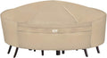 Beige Round Patio Furniture Cover T20931