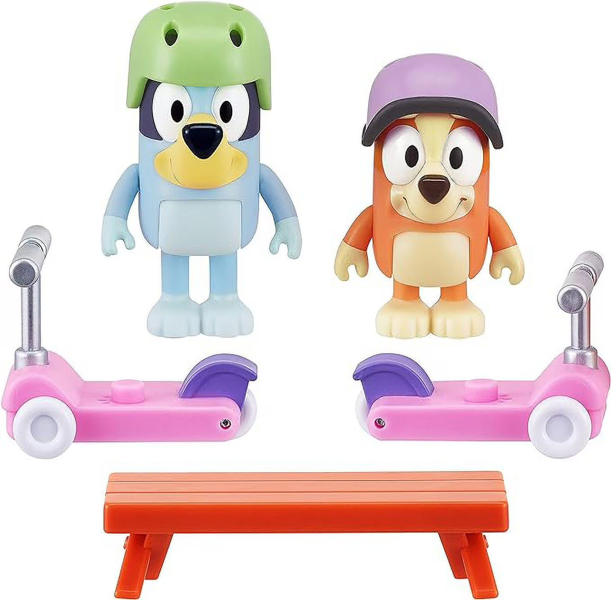 Bluey Dog Vehicle 2-Pack, 2.5-3" Articulated Figures X606304