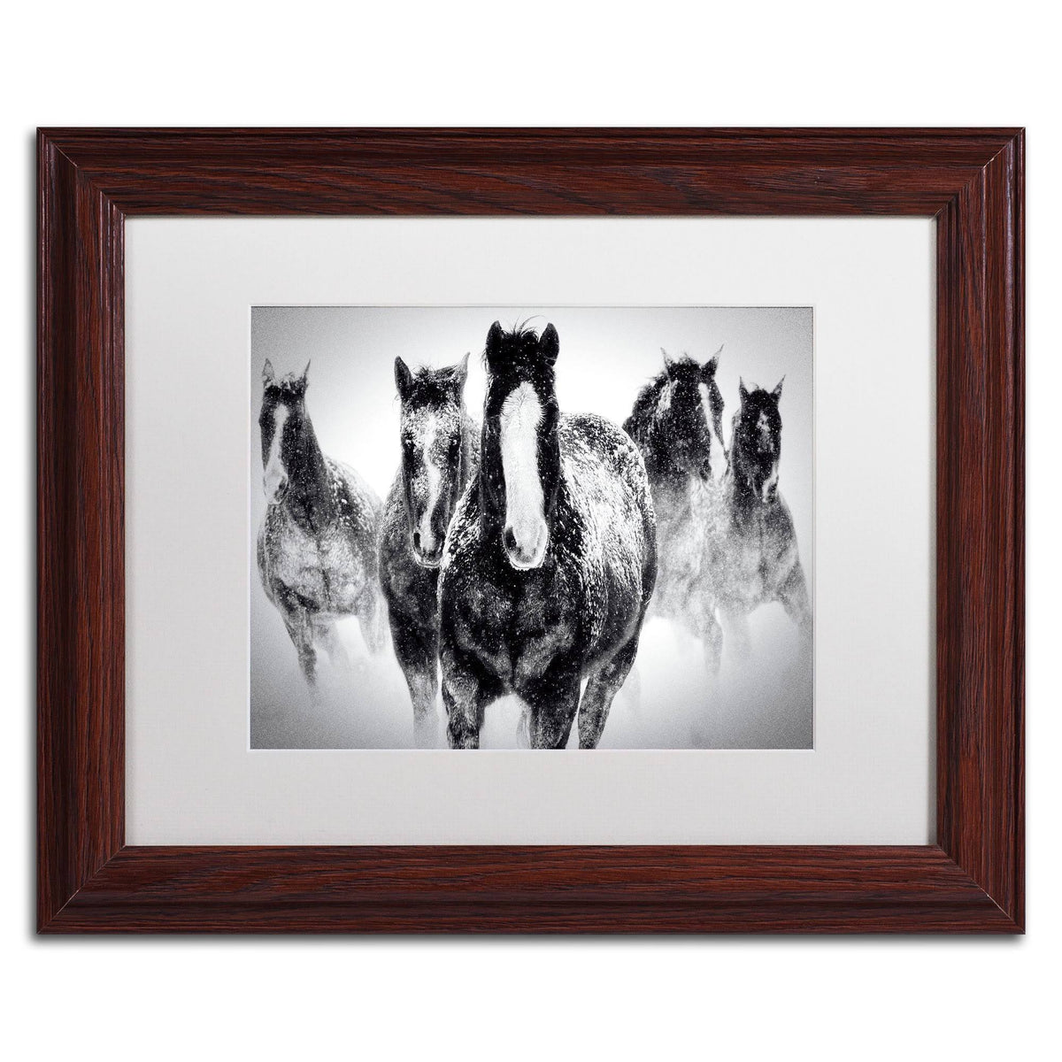Winter Rumble Artwork Wood Frame, 16 by 20-Inch, White Matte U36042