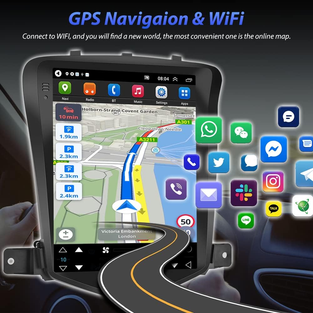 9.7 Inch HD Touchscreen Android Car Stereo with 2GB RAM 32GB ROM V889