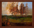 Autumn Scene Canvas with Cherry Wood Frame Pack of 2 R725