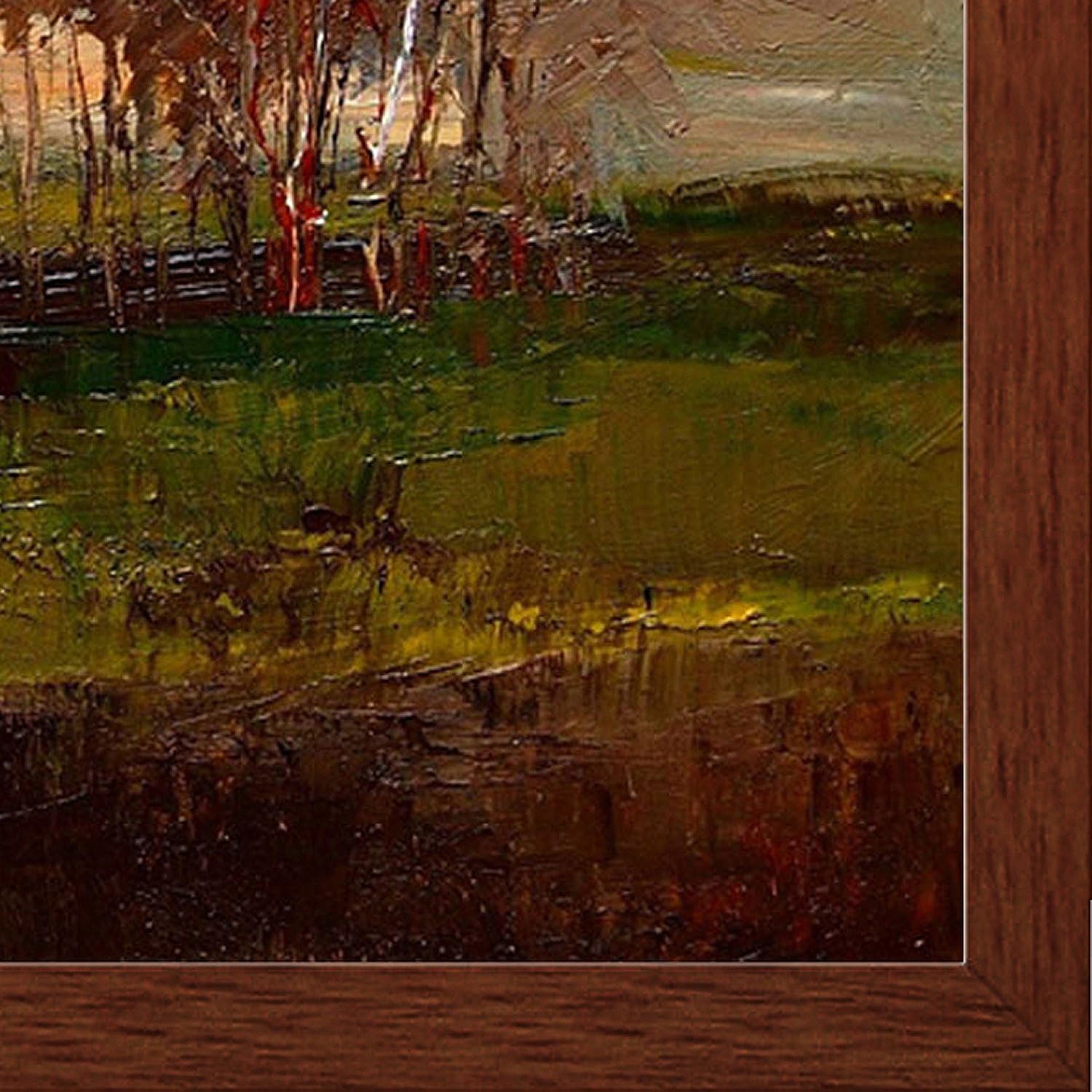 Autumn Scene Canvas with Cherry Wood Frame Pack of 2 R725