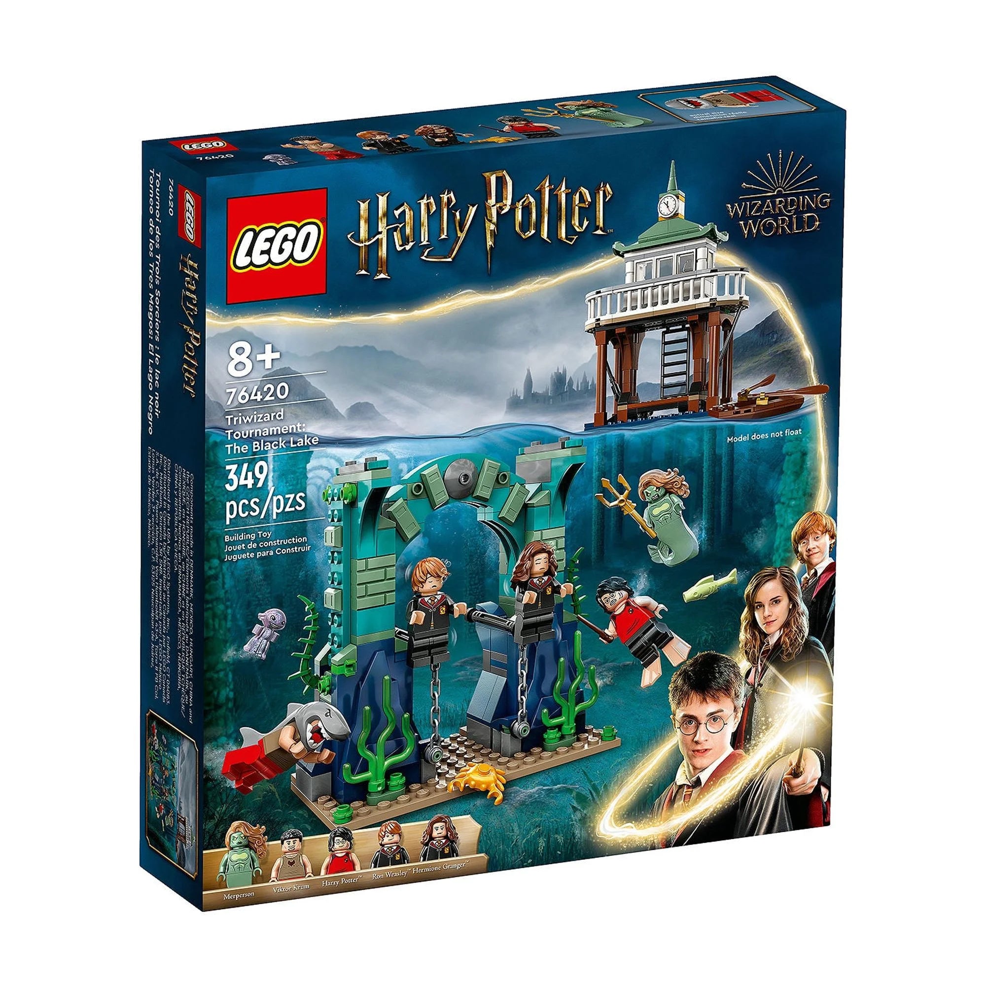 LEGO Harry Potter Triwizard Tournament: The Black Lake Building Set 76420 Toy Playset with Harry, Hermione, and Ron Minifigures O583017