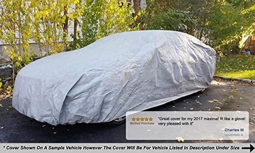 Car Cover with Fleece Lining, Anti-Theft Cable Lock, Bag & Wind Straps E388