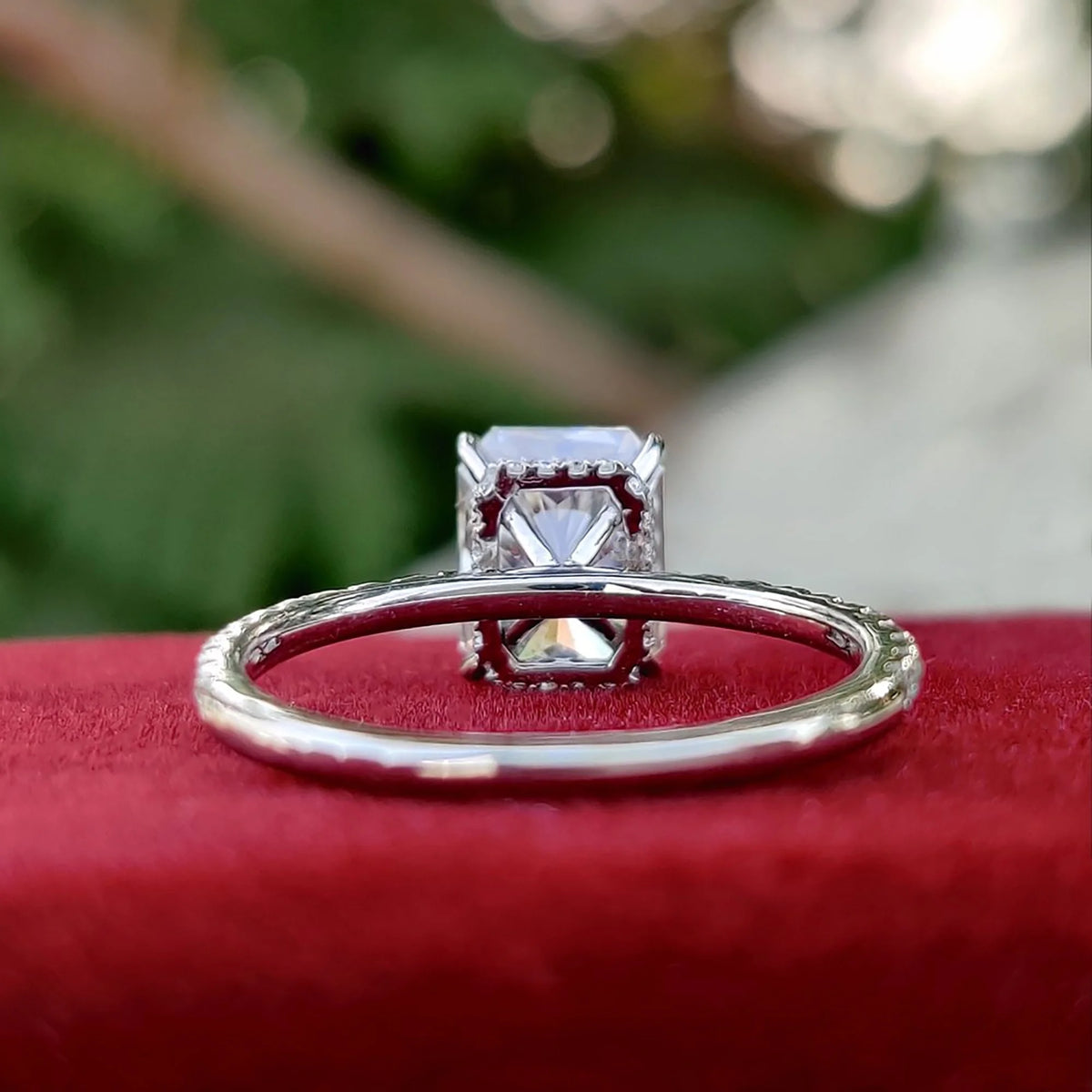 2ct Radiant Cut Moissanite Engagement Ring 14k Gold Wedding Ring Y60472