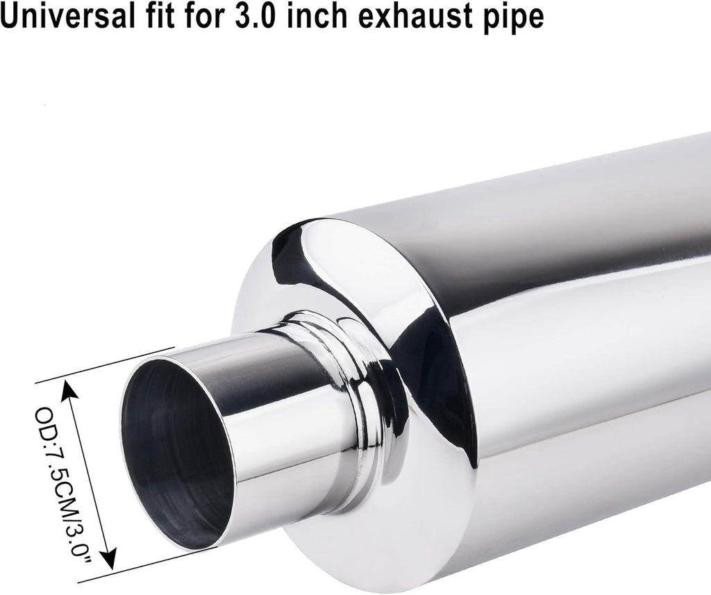 Stainless Steel Exhaust Tip, 18.5" Length, 2.5'' Inlet 4'' Outlet, Pack of 2 F12152