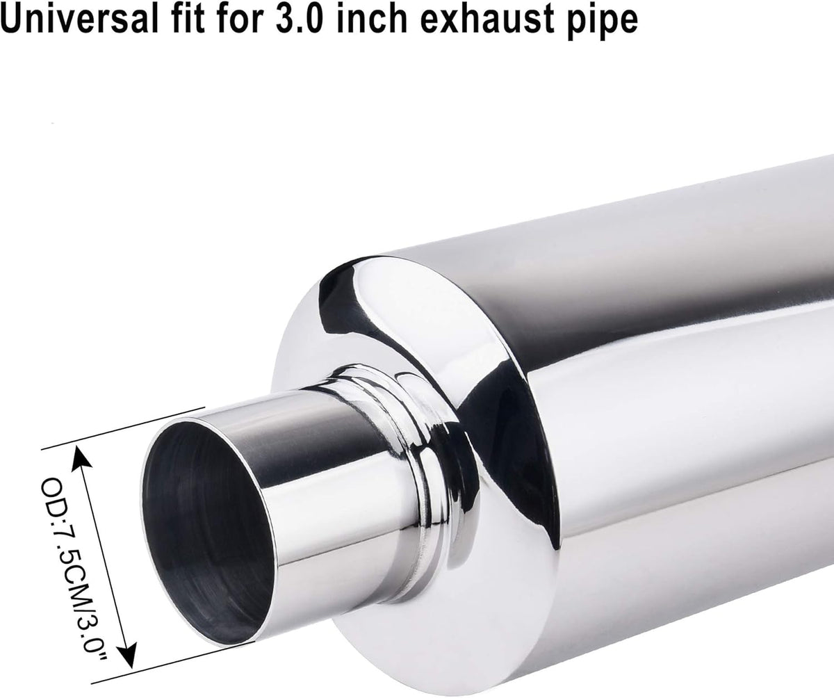 Stainless Steel Exhaust Tip, 18.5" Length, 2.5'' Inlet 4'' Outlet, Pack of 2 F12152