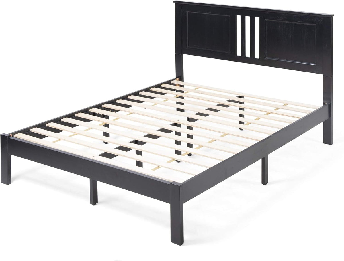 Gray Acacia Wood Queen Bed Platform A161044
