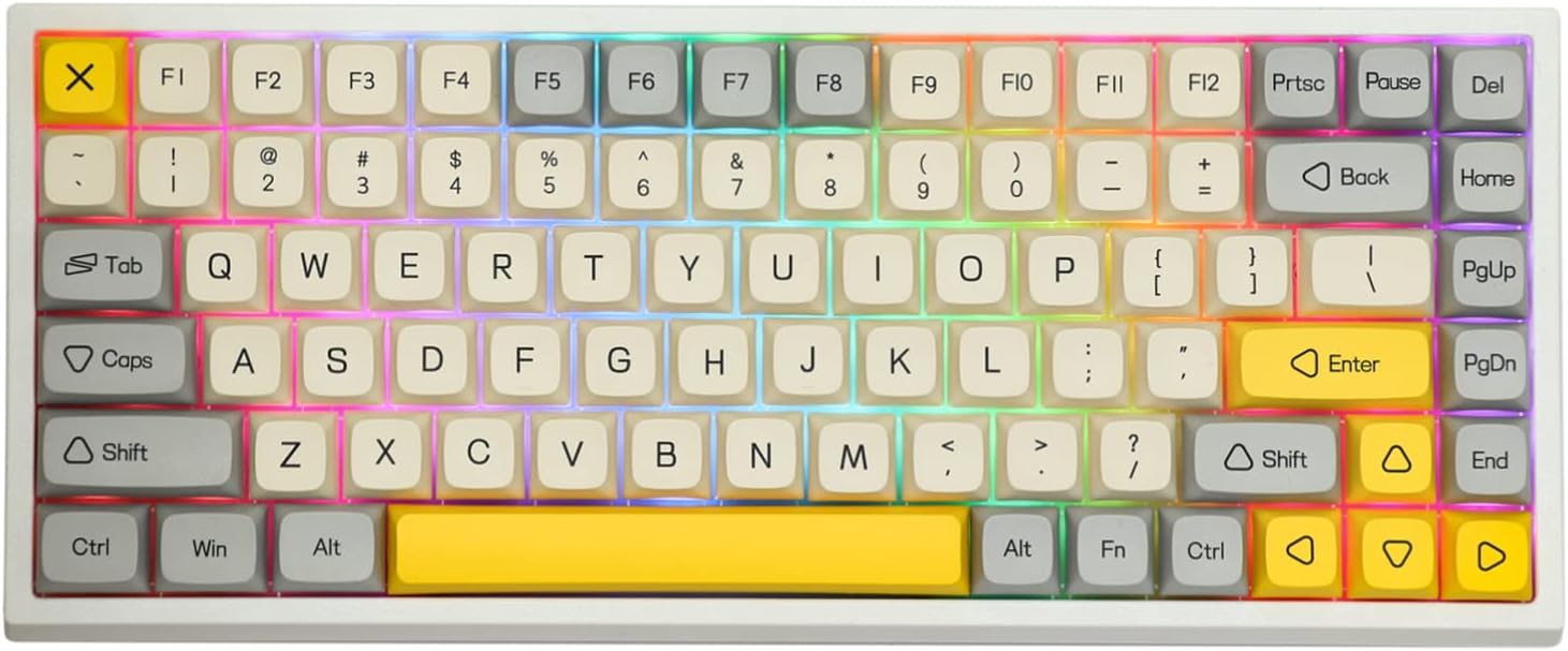 84-Key RGB Hotswap Wired Mechanical Keyboard with PBT Keycaps M75708