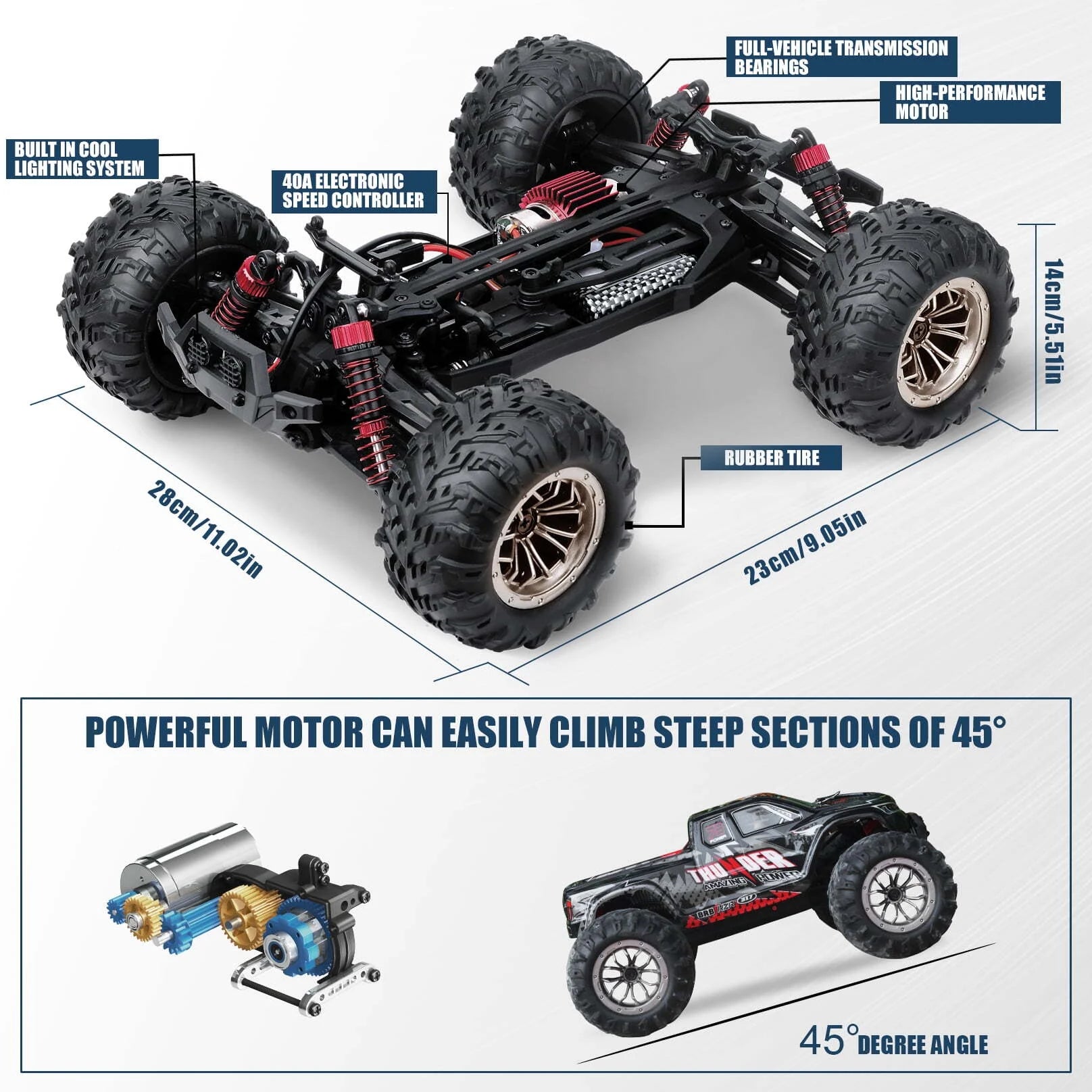 1:16 Scale 4WD 2.4 GHz RC Monster Truck E800082