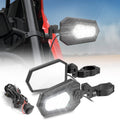 UTV Side Rear View Mirrors Aluminium for Roll Bar Cage with Windshield O205262