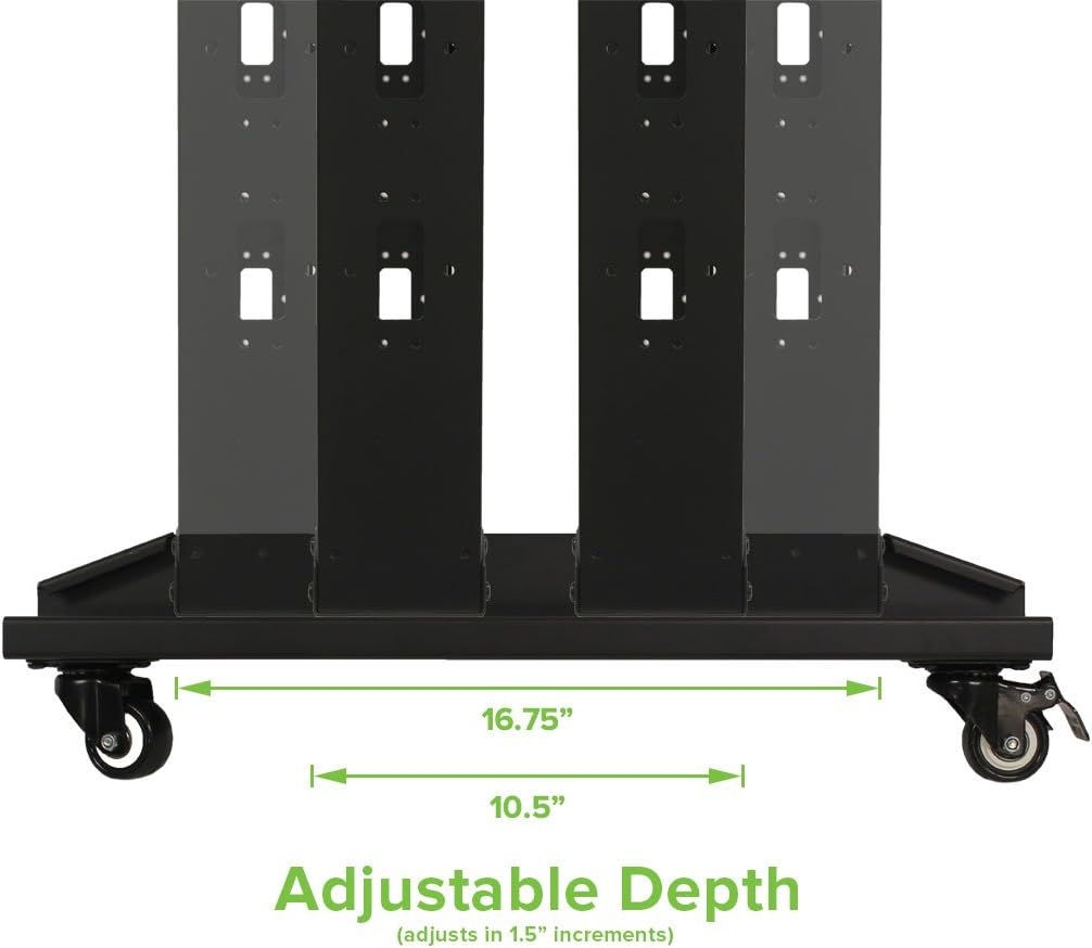 4ft 19 Inch 22U 4-Post Network Server Relay Rack with Casters Q921654