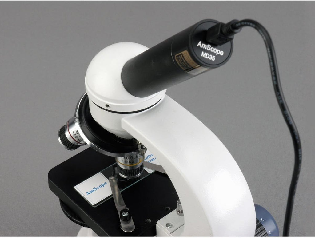 Compound Monocular Microscope, 40x-1000x Magnification, LED Illumination F665106