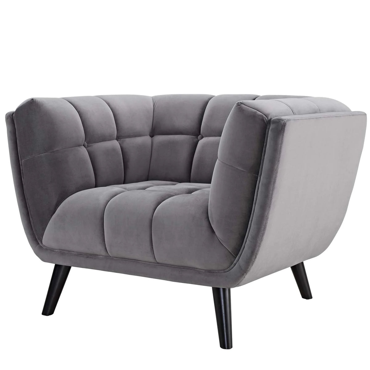 Grey Velvet Armchair and Sofa Set U602541