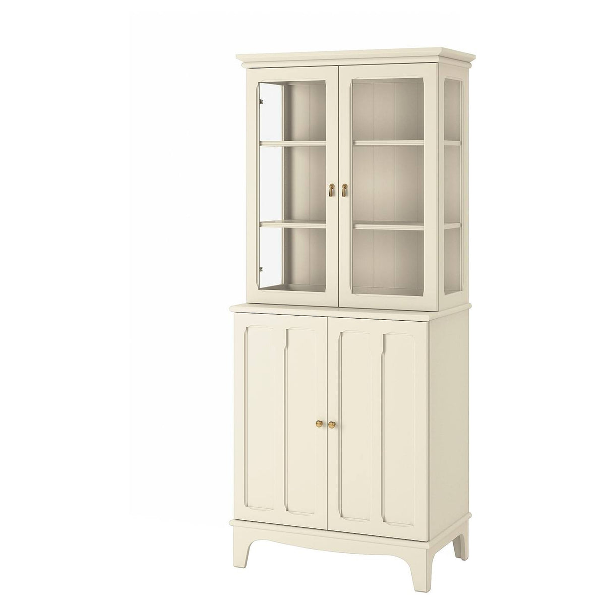 Light Beige Cabinet with Glass Doors G651895