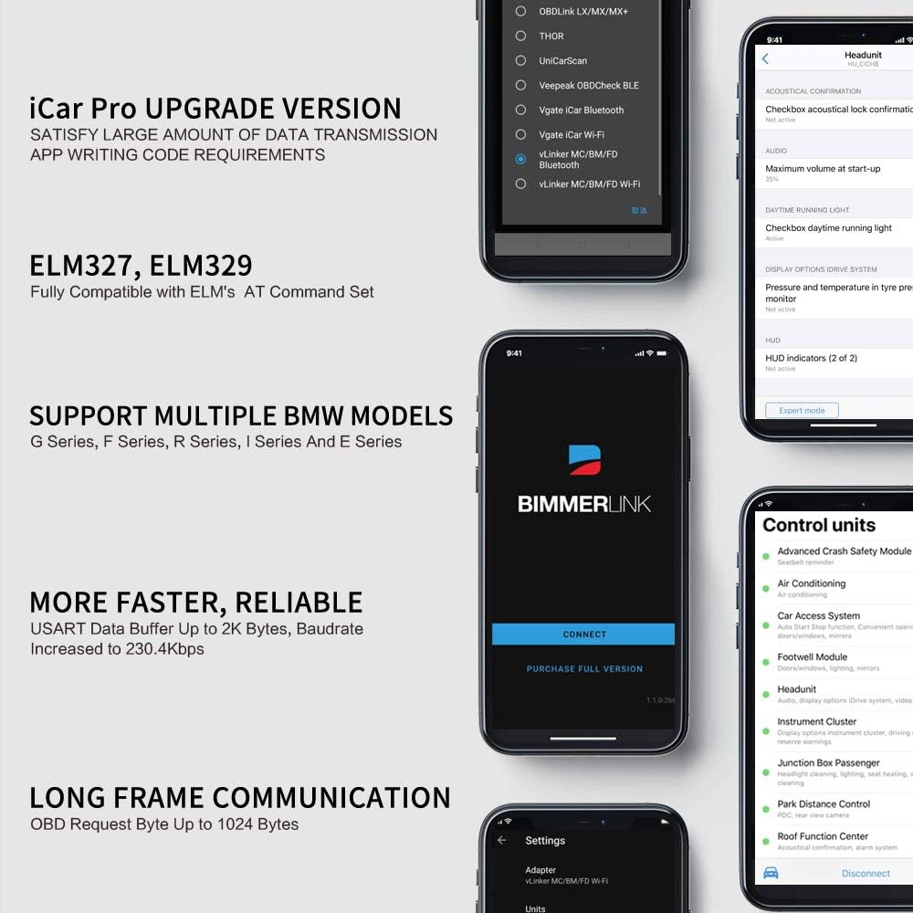 OBD2 Diagnostic Scan Tool for iOS, Android, and Windows, Pack of 2 M291