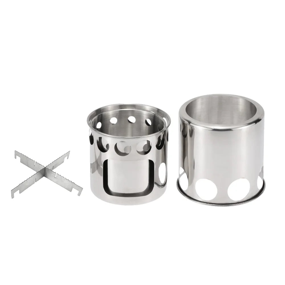 Portable Wood Burning Stove and Cooking Pot Set C26314