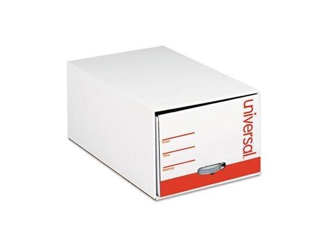White Fiberboard Storage Box Drawer Files R9521
