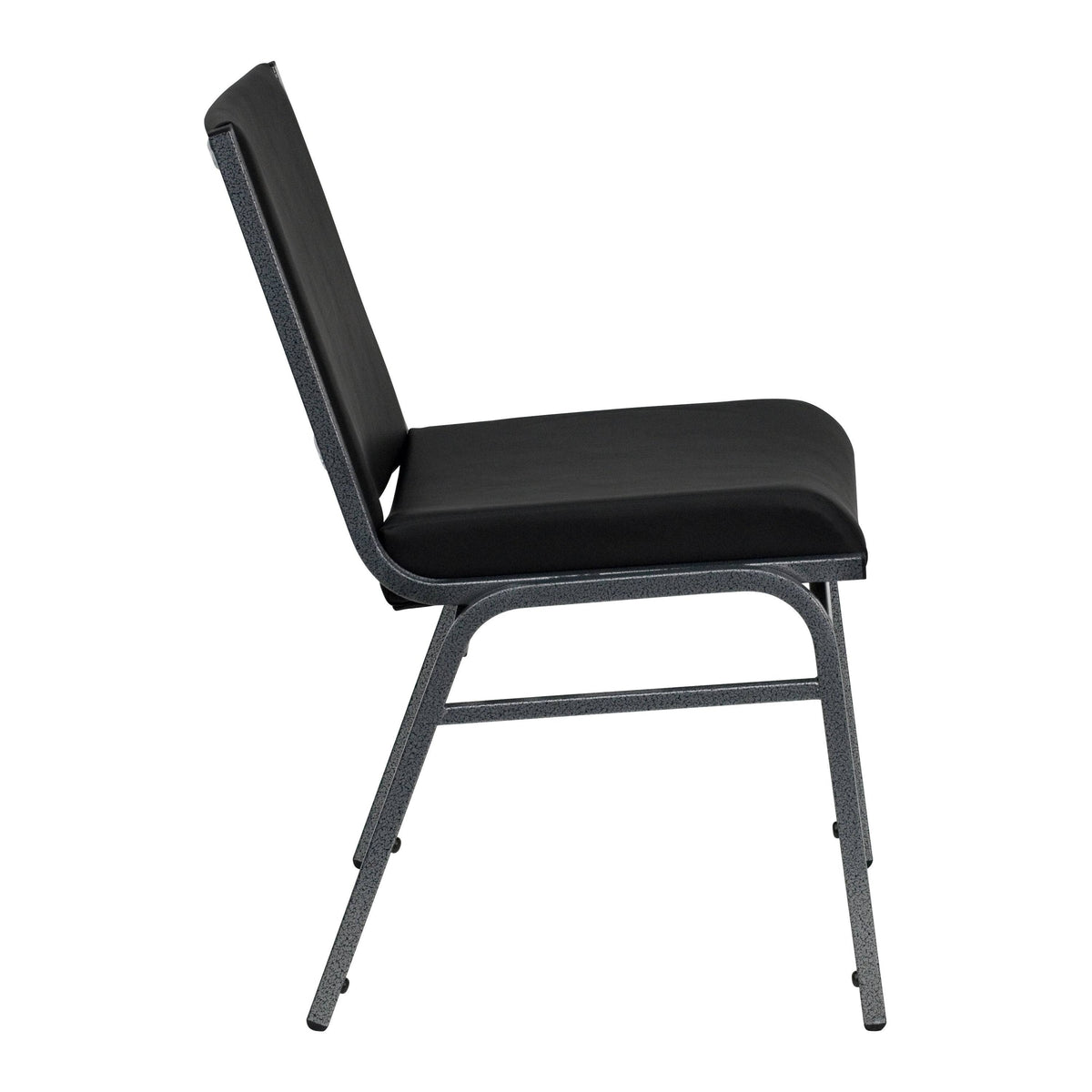 Black Patterned Fabric Stack Chair E487