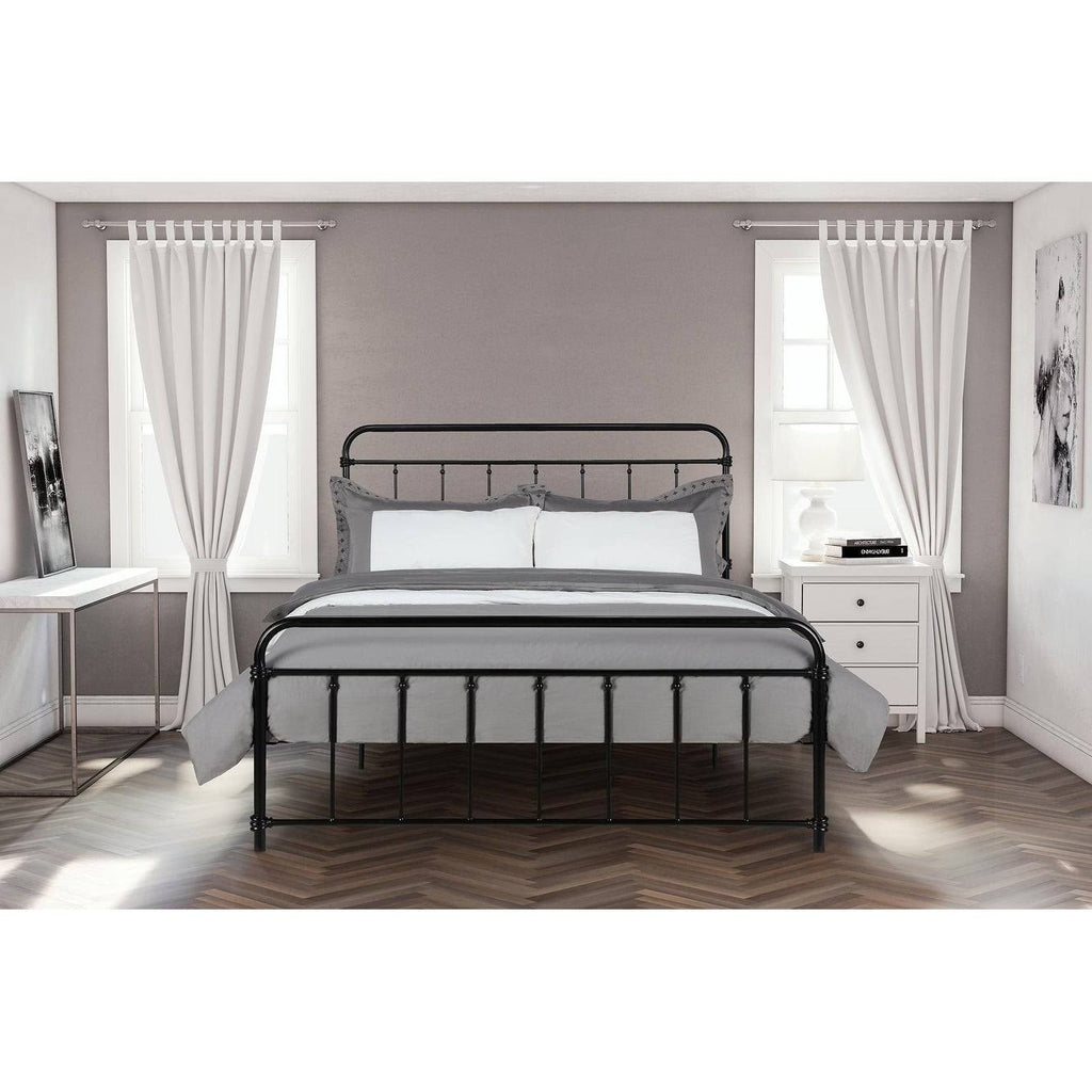 White Queen Metal Bed V4312