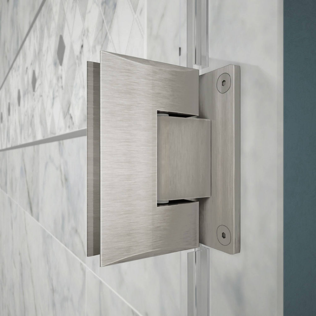 Frameless Hinged Shower Door Brushed Nickel J762965