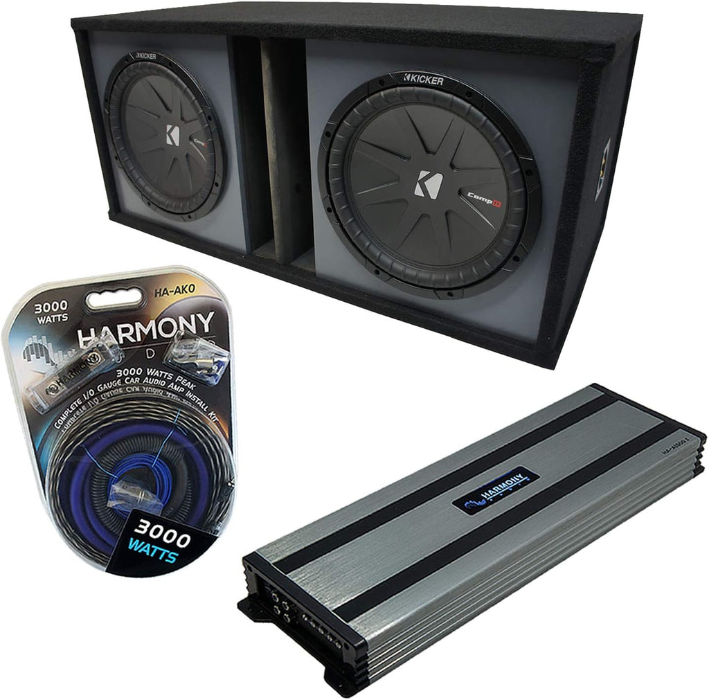 Ported Dual 10 Sub Box Enclosure & Amp M207165