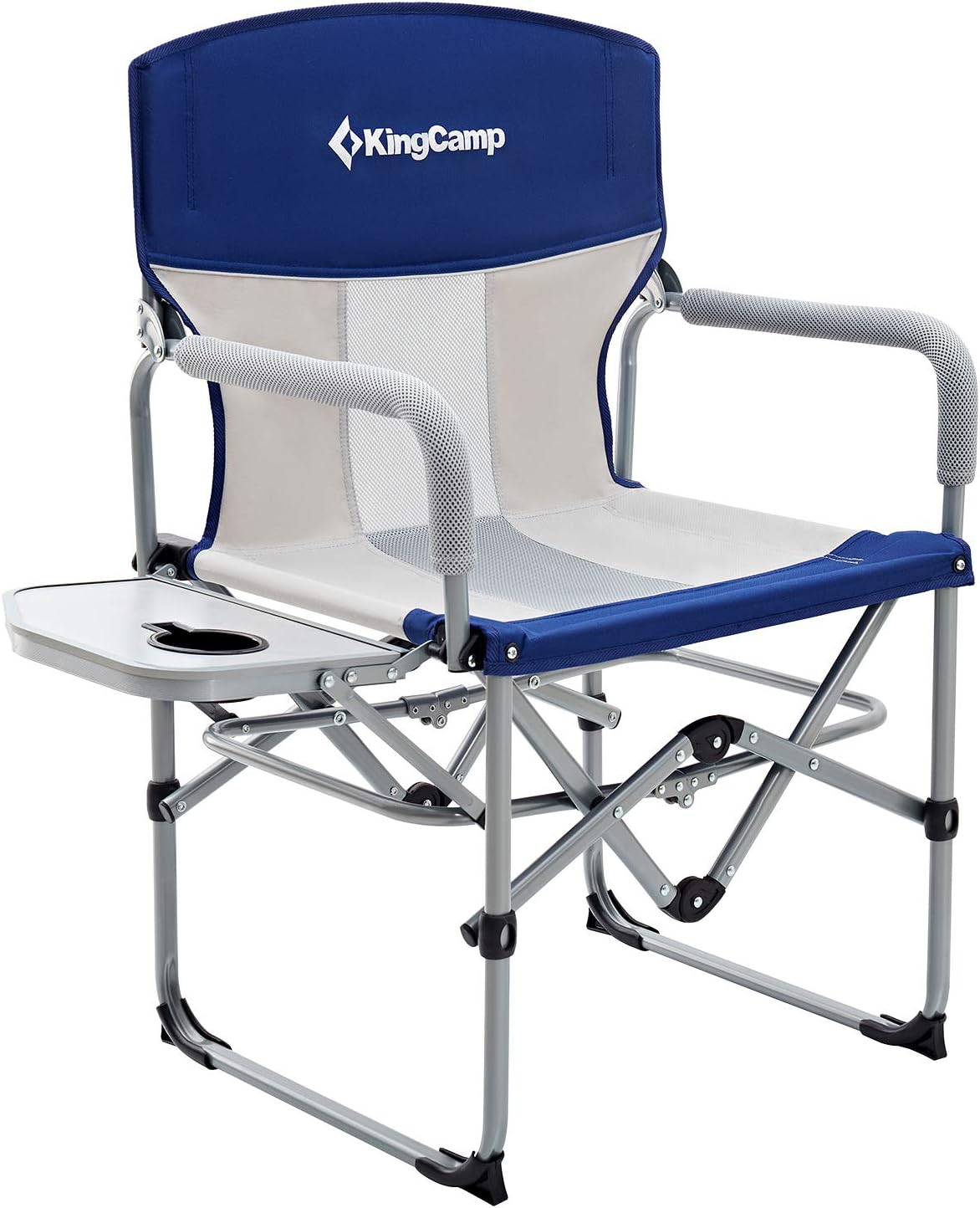 Folding Camping Directors Chair with Side Table Mesh Back G20618