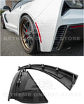 Carbon Flash Metallic ABS Plastic Rear Side Splash Guards Mud Flap Pair P610334