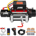 8000lb 12V Electric Winch with Wireless Remote Control Steel Cable V372