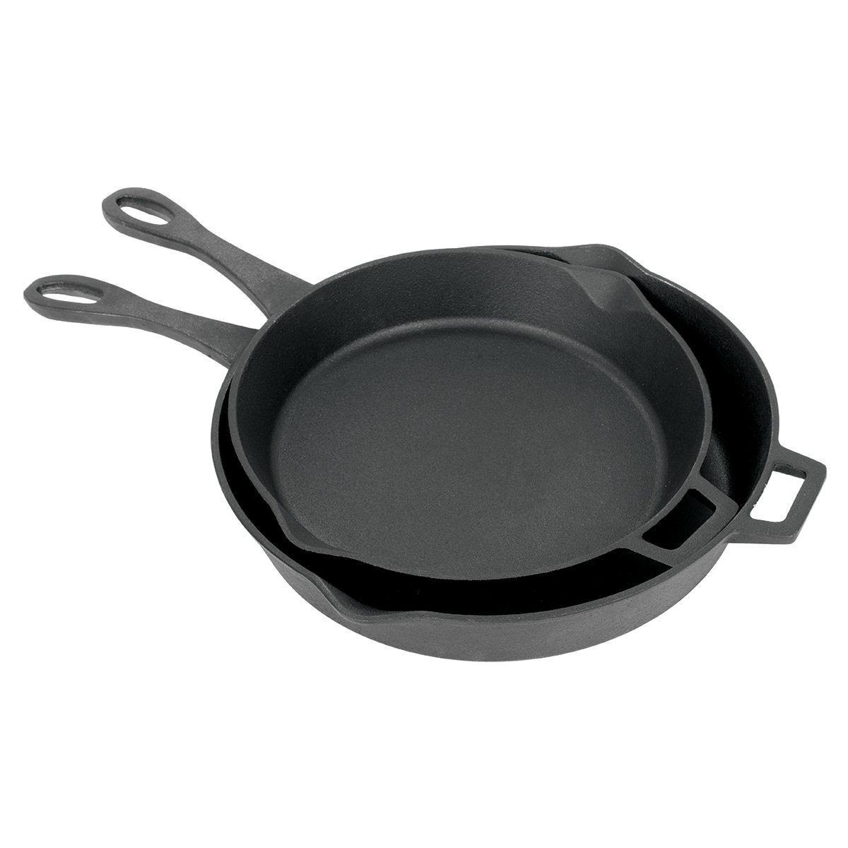 2-pc Cast Iron Skillet Set - 12-in, 14-in S42055