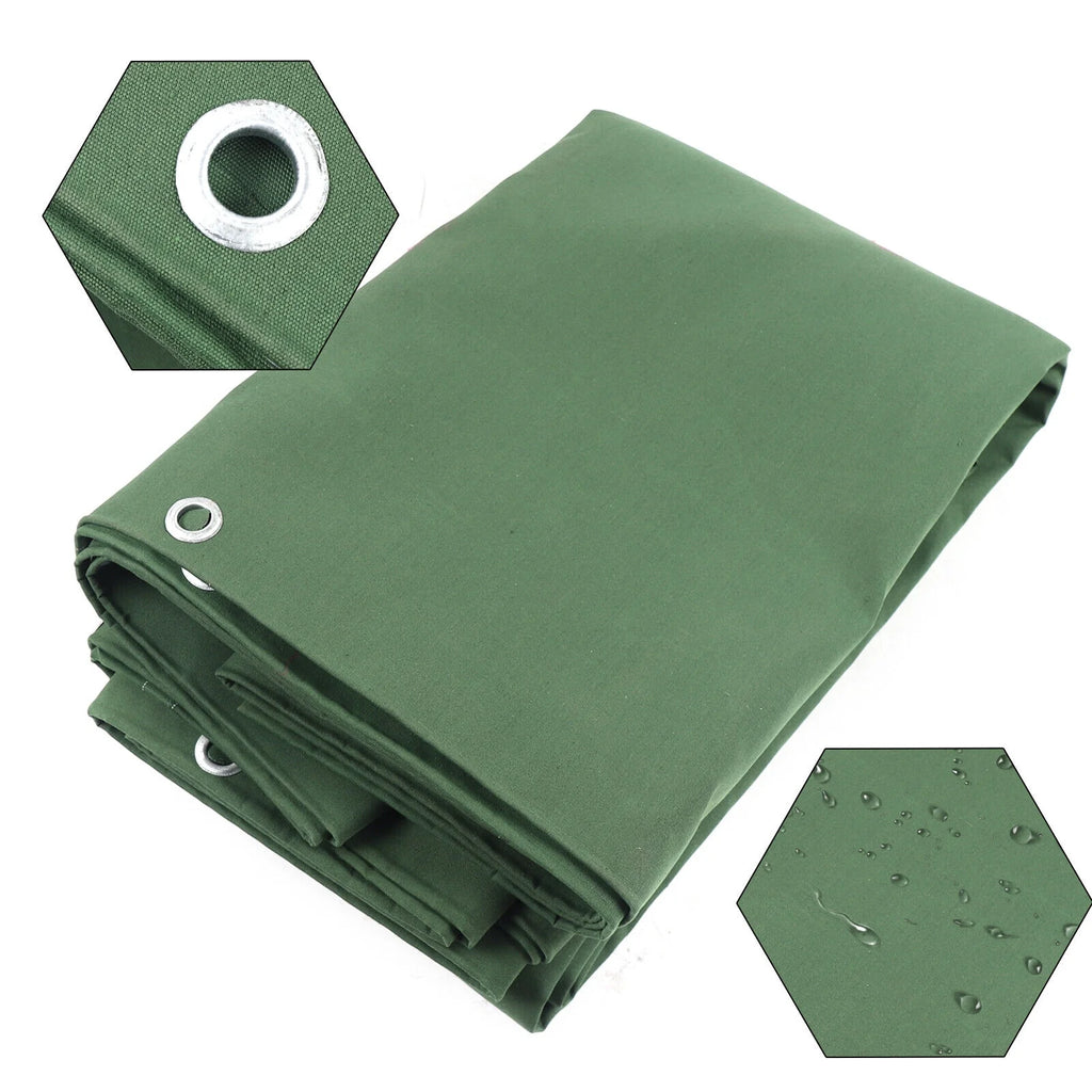 Green Waterproof Canvas Tarp R847454