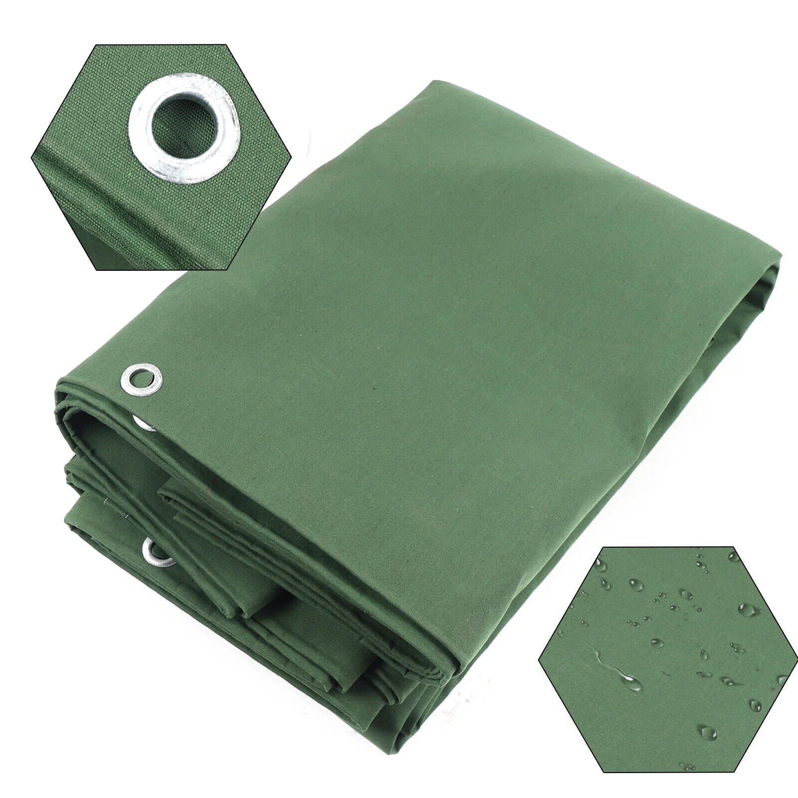 Green Waterproof Canvas Tarp R847454
