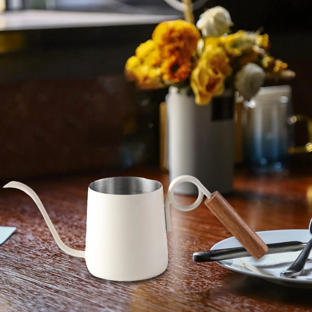 Beige Gooseneck Pour Over Coffee Kettle 250ml M6198