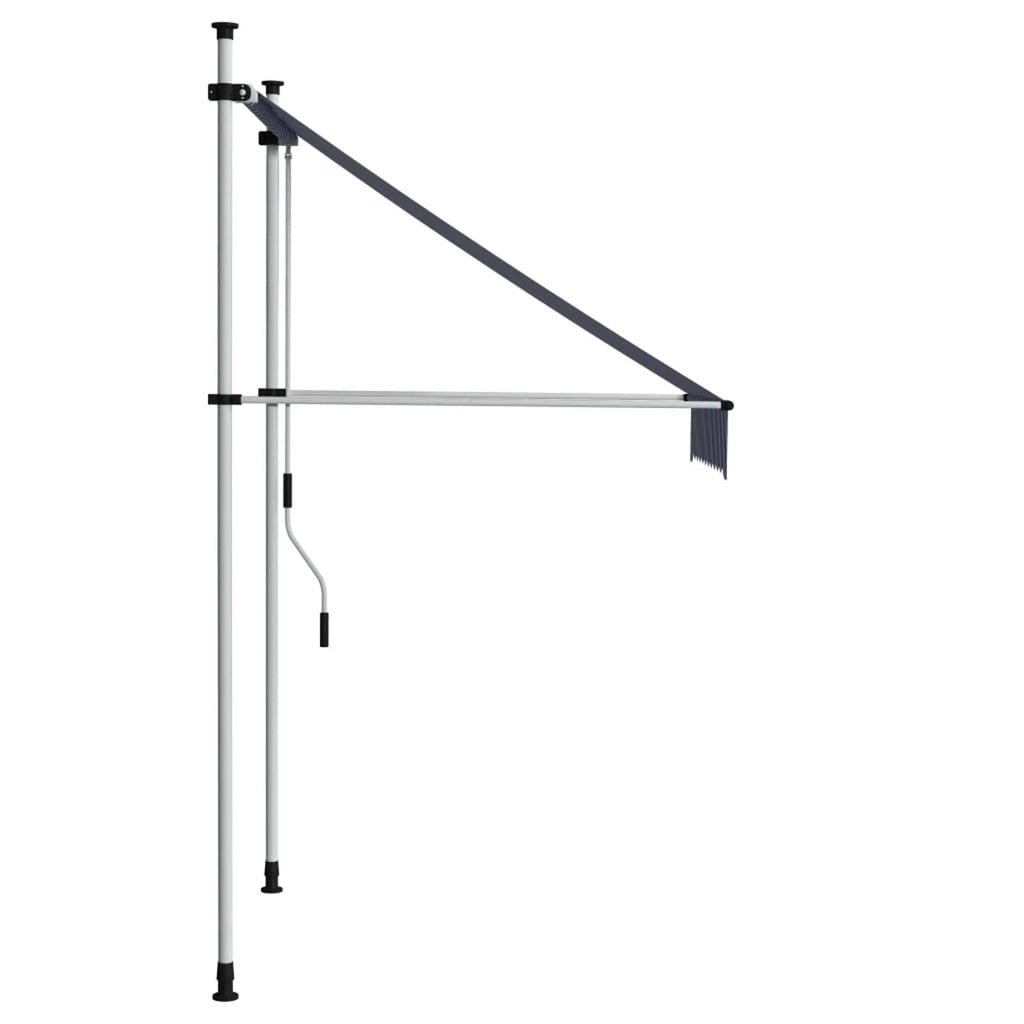 Manual Retractable Awning 39.4" Blue and White Stripes H3695