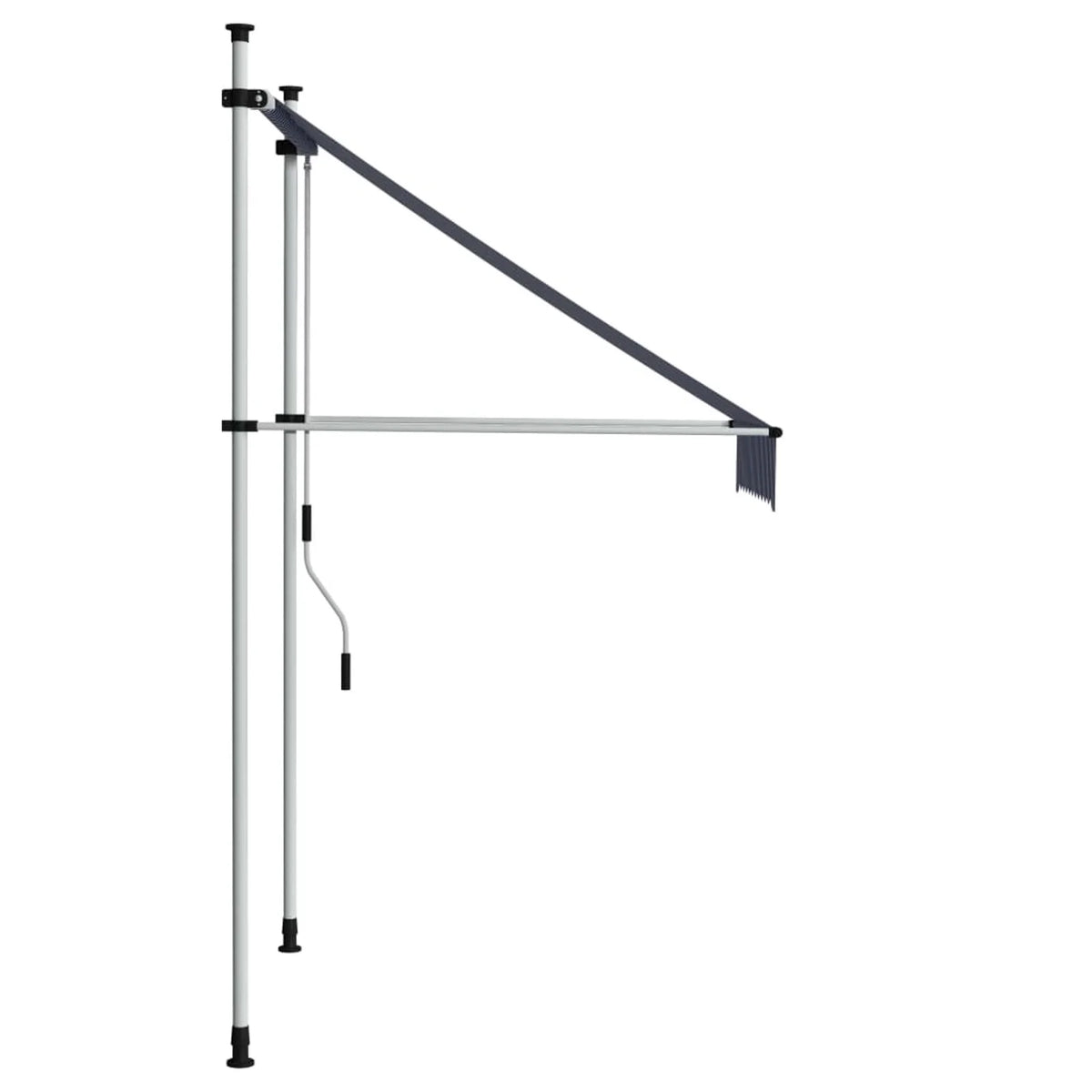 Manual Retractable Awning 39.4" Blue and White Stripes H3695