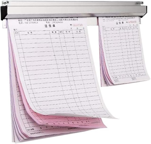 3-Pack Aluminium Ticket Bill Holder Slide Check Rack I83334