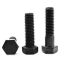 M14 x 2.00 x 60 mm PT Coarse Thread DIN 931 Class 8.8 Hex Cap Screw Bolt Medium Carbon Steel Black Oxide Pk 50 D44297