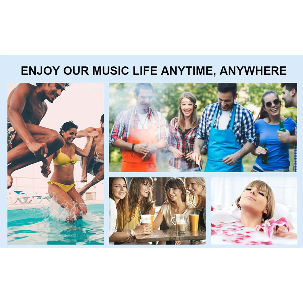 Waterproof BT LED Time Display Speaker M609