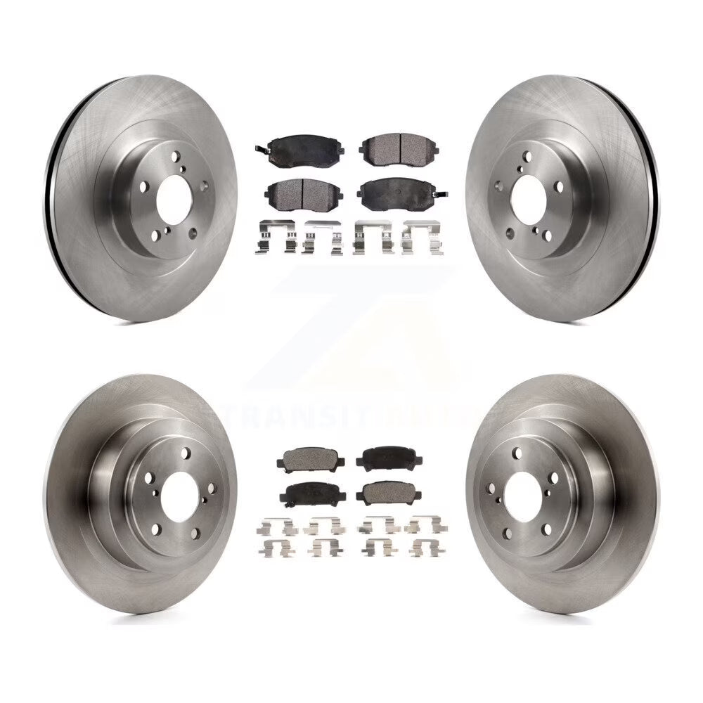 Front Rear Disc Brake Rotors and Ceramic Pads Kit Y436