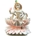 Marble Krishna Statue on Pink Lotus Flower Z521427