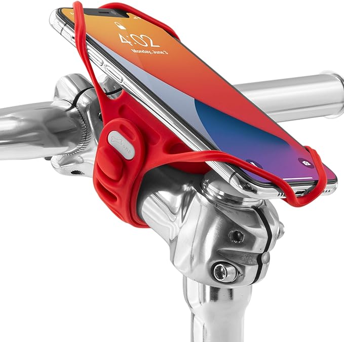 Red Bike Phone Mount for Stem Mounting 4.7"-7.2" Cell Phones G120742