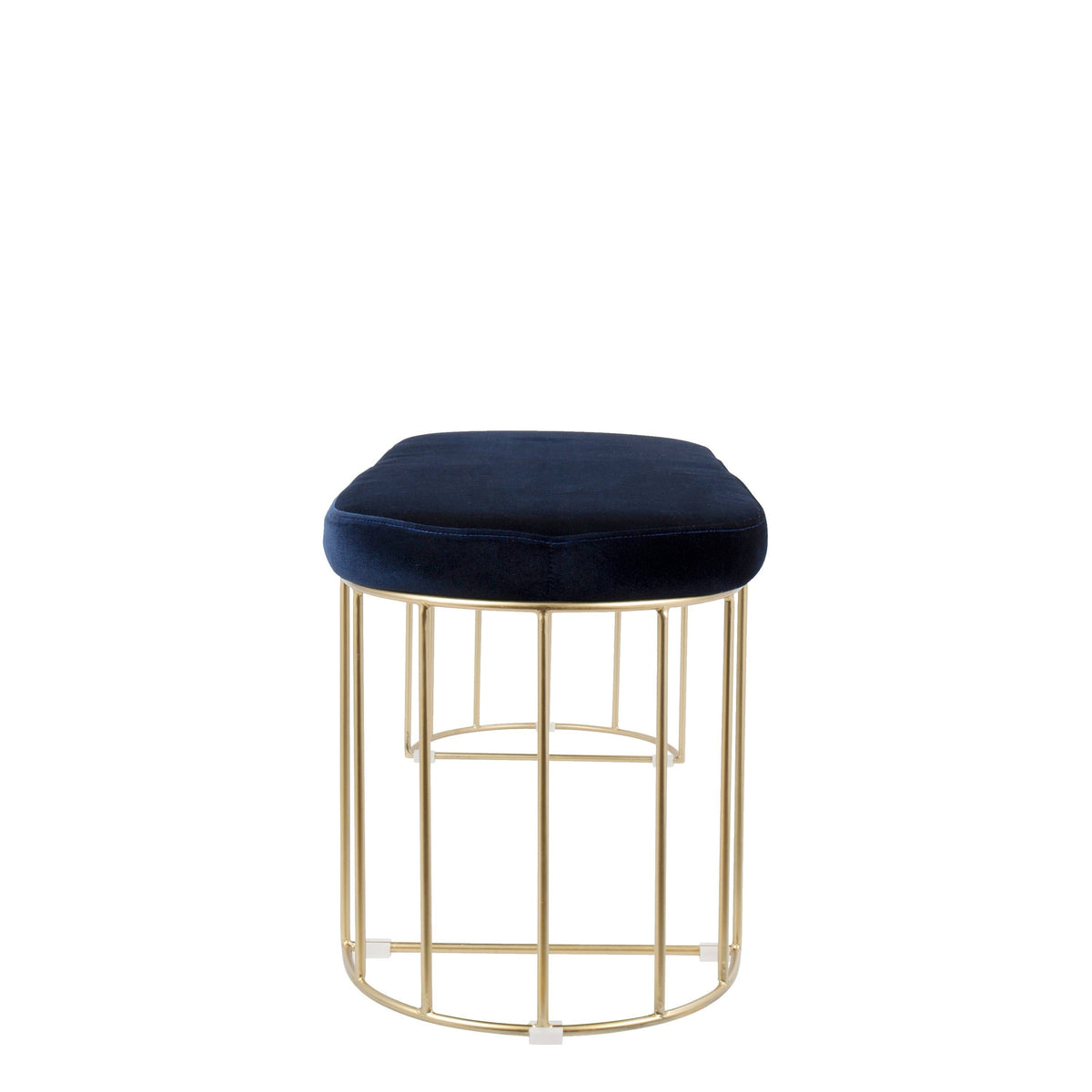 Gold and Green Velvet Dining Bench Z8568