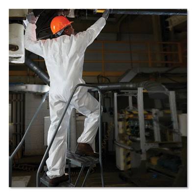 White Breathable Particle-Pro Coveralls Zip XL 24/Carton B52444