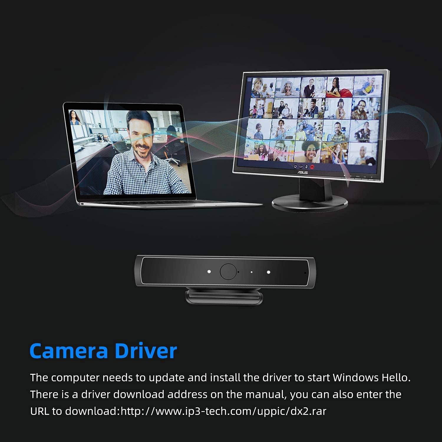 720P HD IR Webcam with Digital Microphone, Pack of 2 E755