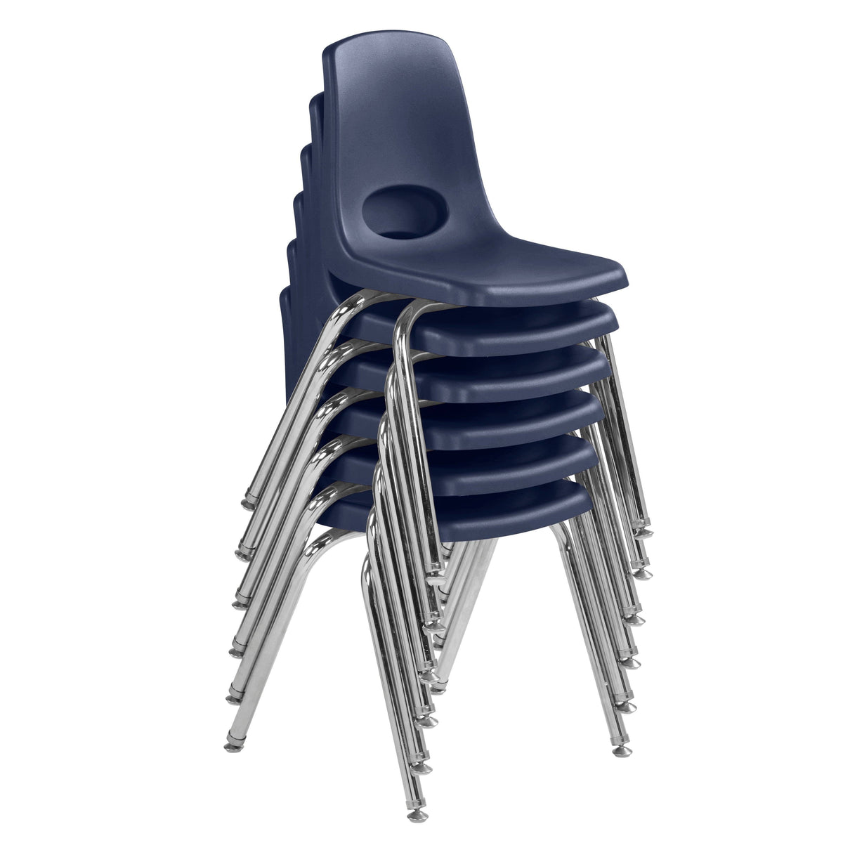 Navy Stack Chair with Swivel Glides, 6-Piece Set M6287